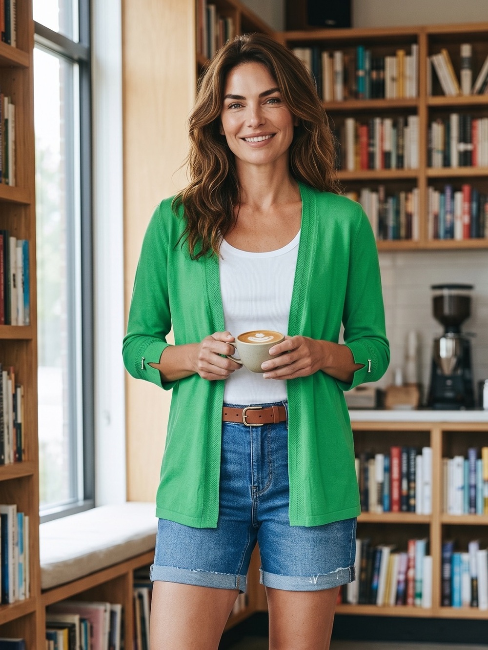 CHICOS Summer Romance Green Woman's Short Cardigan - Size - 0 (4/6-S) NWT!!